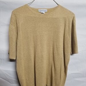 David Hollis Gold Short Sleeve Women's Top